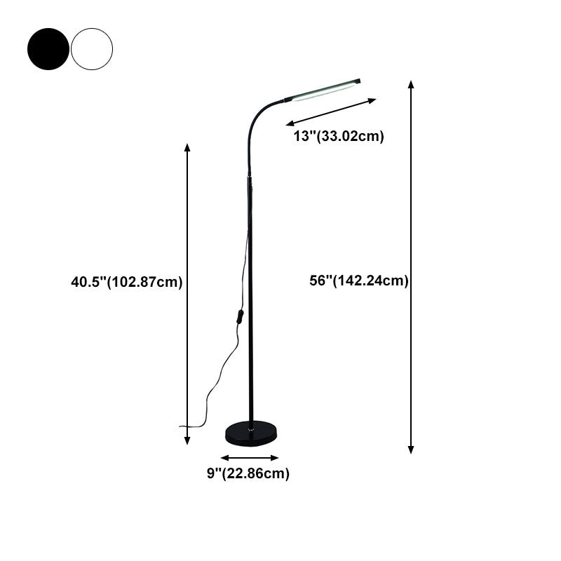 Contemporary Linear Floor Lamp Metal 56" High LED Floor Light for Living Room