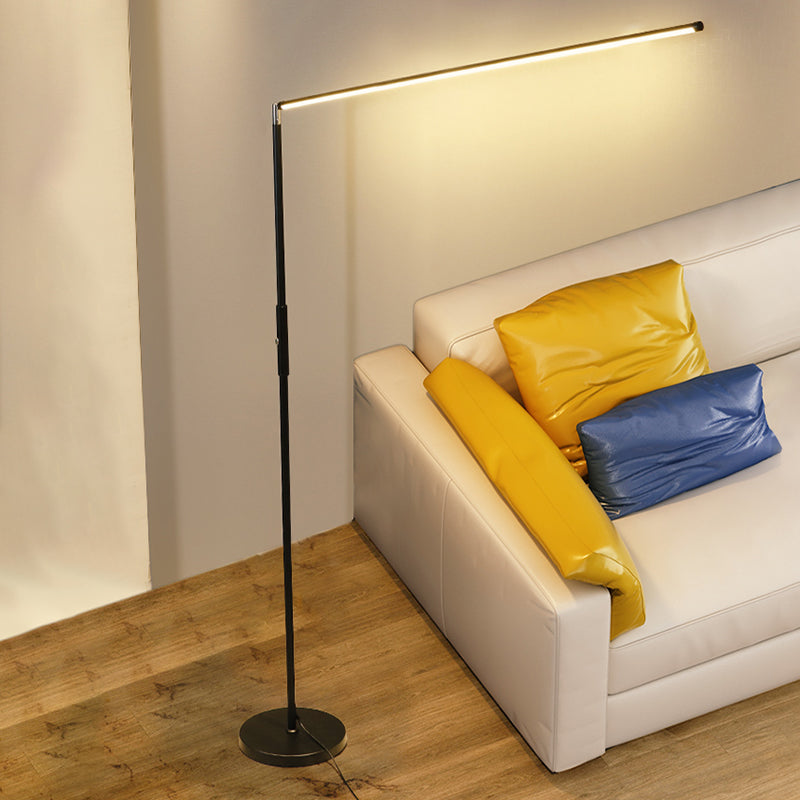 Contemporary Linear Floor Lamp Metal 59" High LED Floor Light for Living Room
