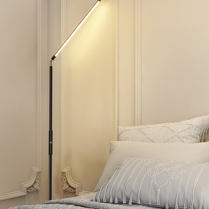 Contemporary Linear Floor Lamp Metal 59" High LED Floor Light for Living Room