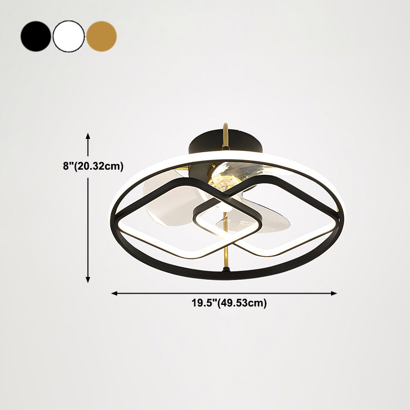 Metal Round Ceiling Pendant Modern Style Multi Lights LED Flush Light