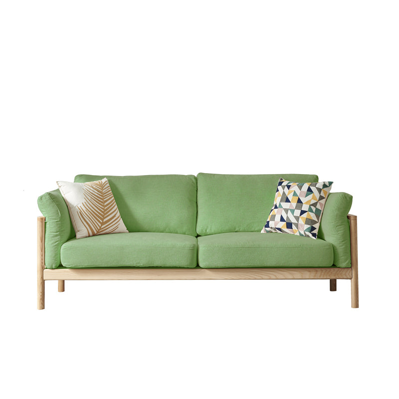 Modern Cotton Sofa Loose Back Sofa 32.6"W with Pillow Top Arm