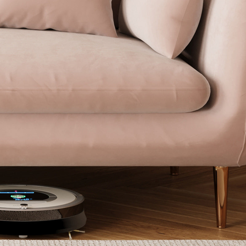 31.5"H Polyester Blend Tuxedo Arm Loose Back Sofa For Living Room