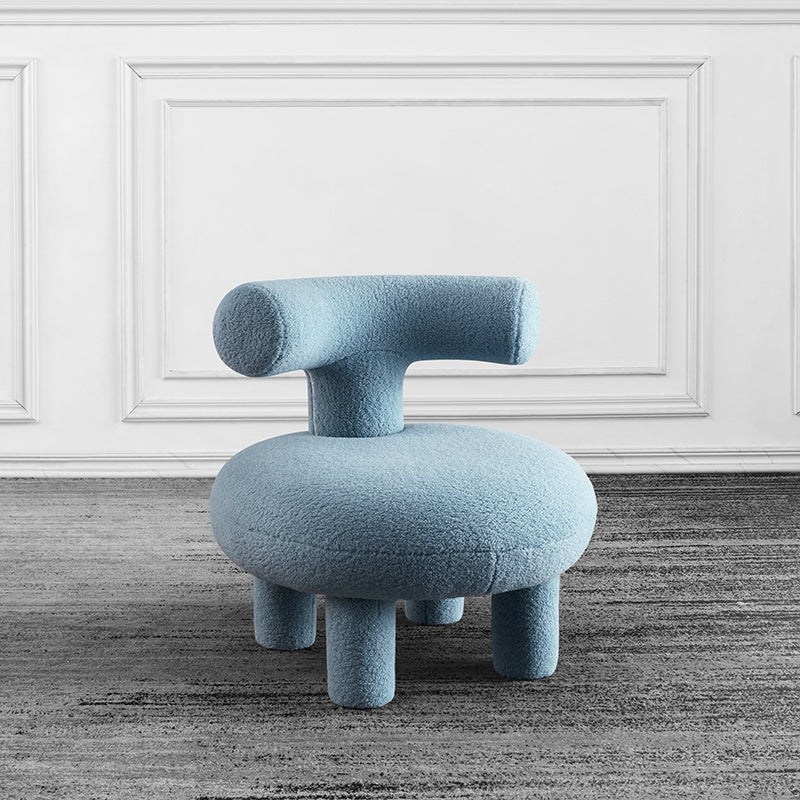 Armless Wool Chair Parsons Chair Fixed Back Chair for Living Room