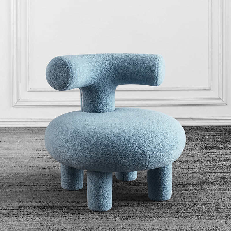 Armless Wool Chair Parsons Chair Fixed Back Chair for Living Room