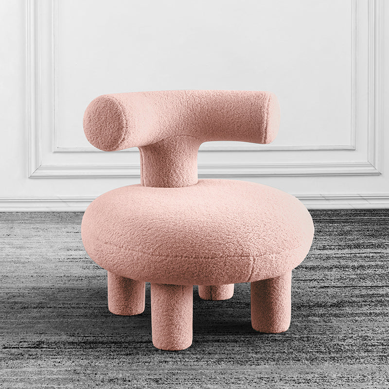 Armless Wool Chair Parsons Chair Fixed Back Chair for Living Room
