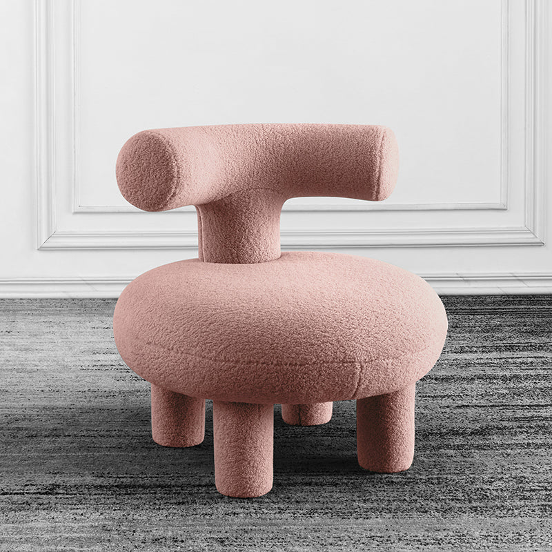 Armless Wool Chair Parsons Chair Fixed Back Chair for Living Room