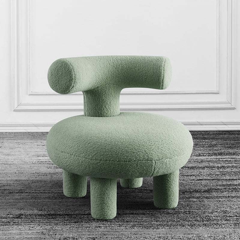 Armless Wool Chair Parsons Chair Fixed Back Chair for Living Room