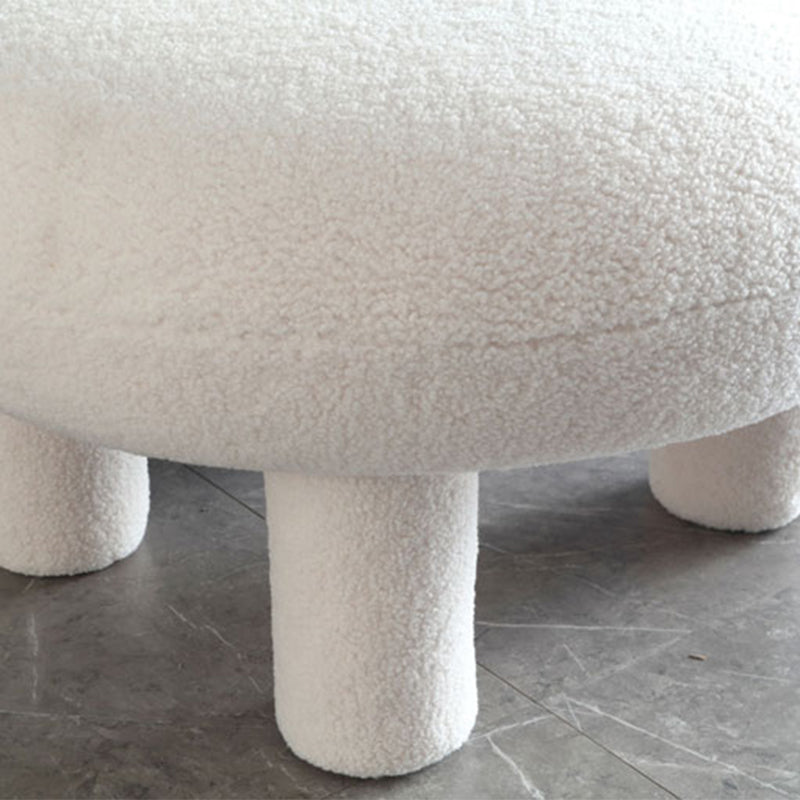 Armless Wool Chair Parsons Chair Fixed Back Chair for Living Room