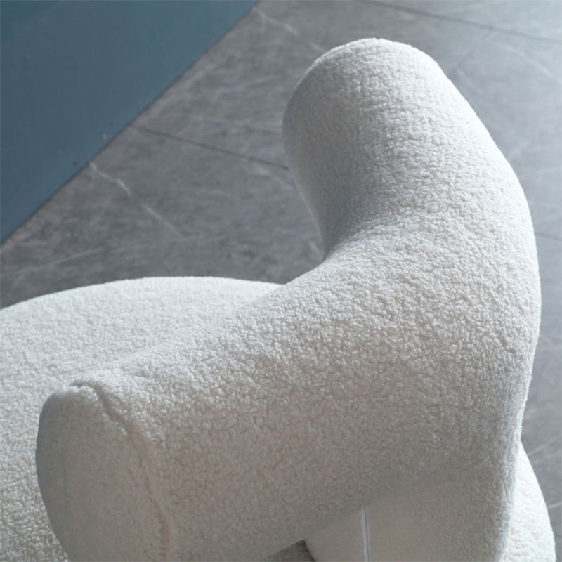 Armless Wool Chair Parsons Chair Fixed Back Chair for Living Room