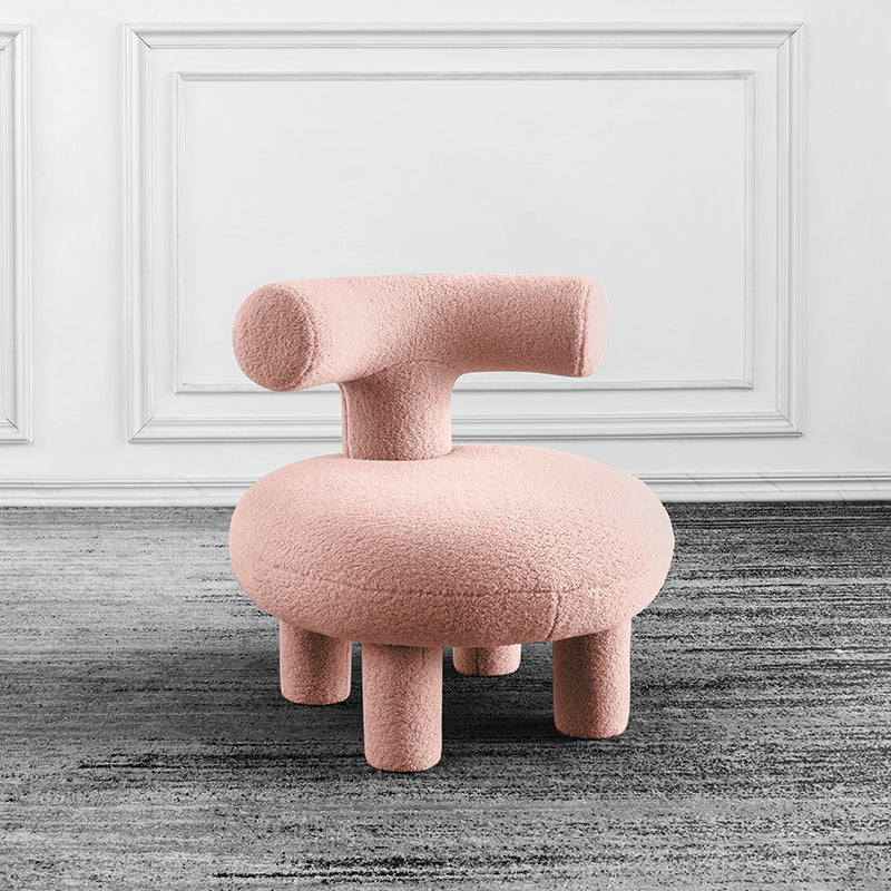 Armless Wool Chair Parsons Chair Fixed Back Chair for Living Room