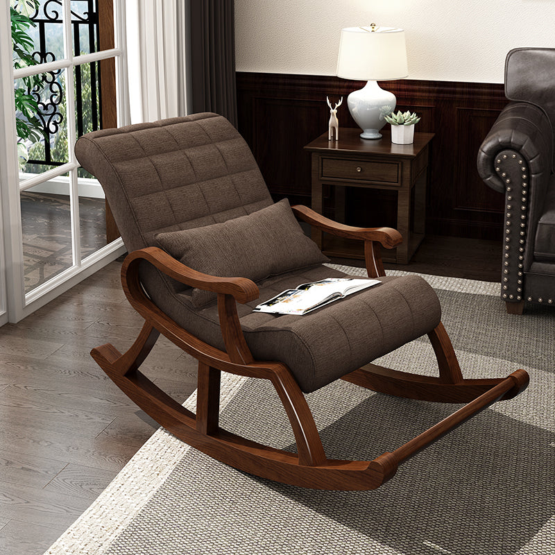 26.37" L x 59.05" W x 35.03" H Solid Wood Lounge Chair Sloped Arm Accent Chair
