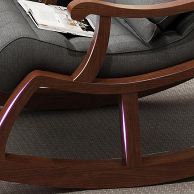 26.37" L x 59.05" W x 35.03" H Solid Wood Lounge Chair Sloped Arm Accent Chair