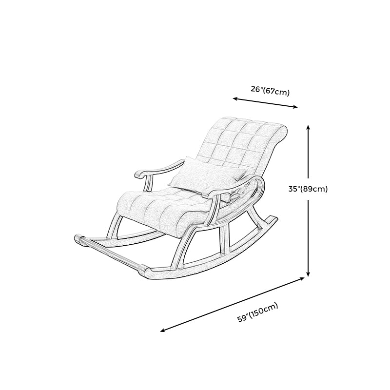 26.37" L x 59.05" W x 35.03" H Solid Wood Lounge Chair Sloped Arm Accent Chair