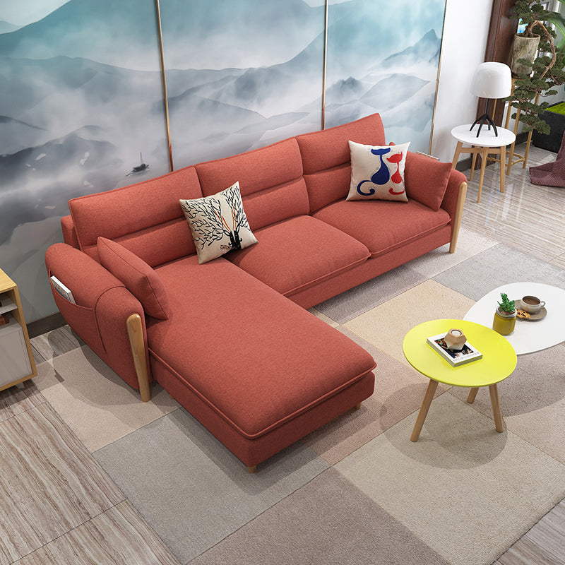 Farmhouse L-Shape Modular Reversible Furniture Sectionals for 3 People