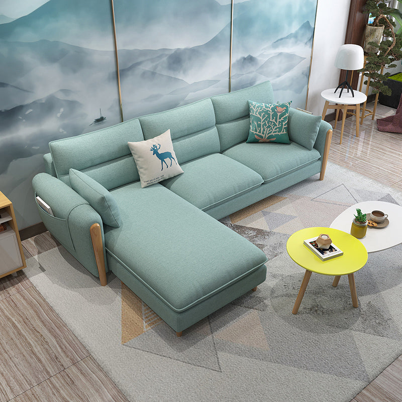 Farmhouse L-Shape Modular Reversible Furniture Sectionals for 3 People