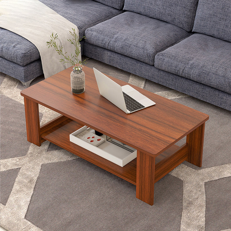 Modern Manufactured Wood Coffee Table with Storage Rectangular Cocktail Table