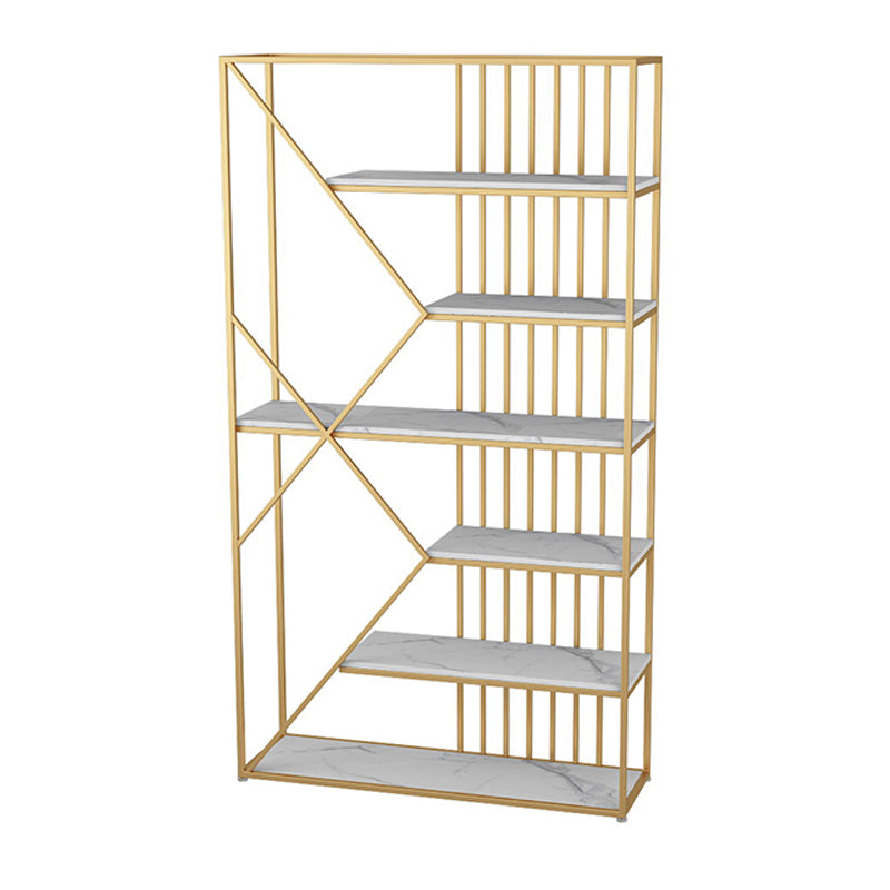 Glam Style Open Bookshelf Etagere Shelf Bookcase for Home Office
