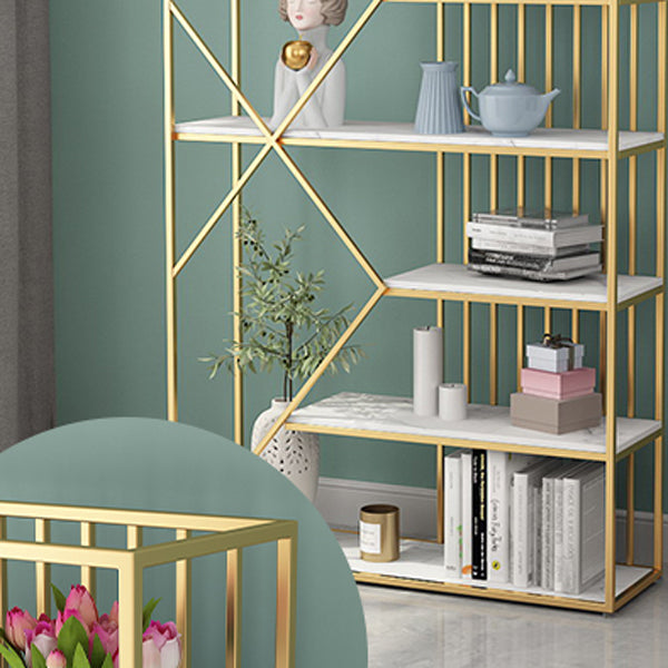 Glam Style Open Bookshelf Etagere Shelf Bookcase for Home Office