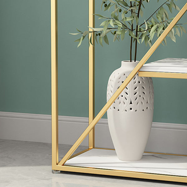 Glam Style Open Bookshelf Etagere Shelf Bookcase for Home Office