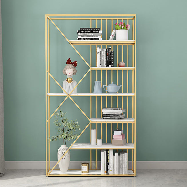 Glam Style Open Bookshelf Etagere Shelf Bookcase for Home Office