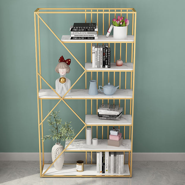 Glam Style Open Bookshelf Etagere Shelf Bookcase for Home Office