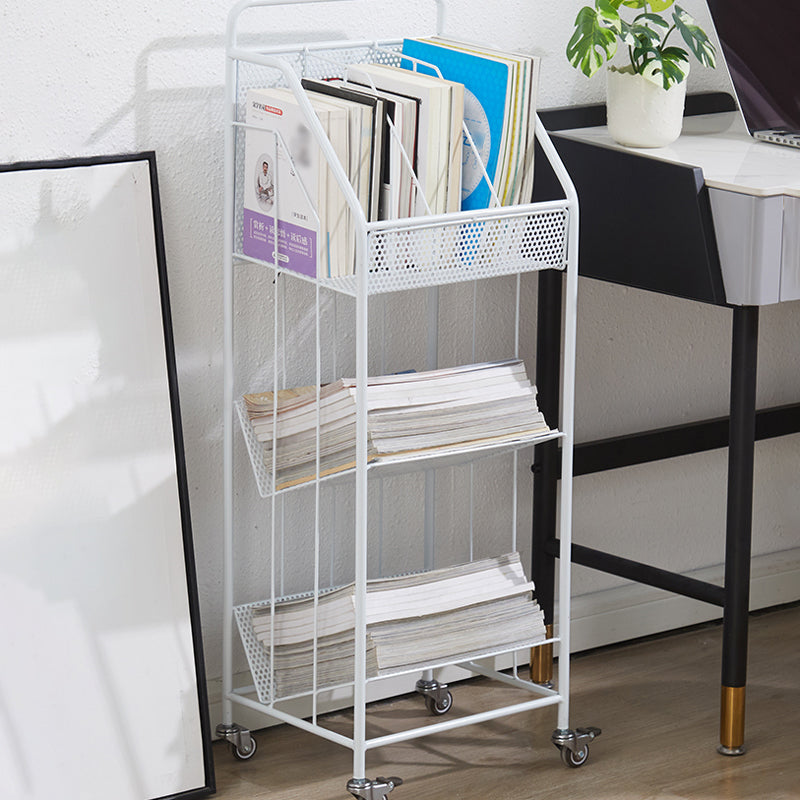 13.8"L Glam Style Bookcase Open Back Shelf Bookcase for Office and Study Room