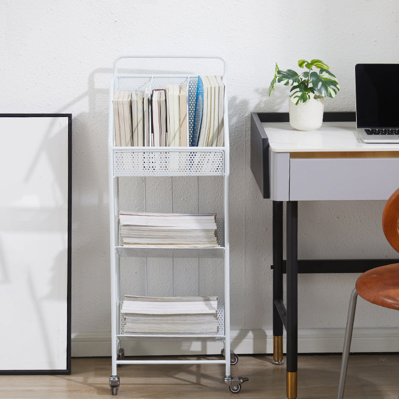 13.8"L Glam Style Bookcase Open Back Shelf Bookcase for Office and Study Room