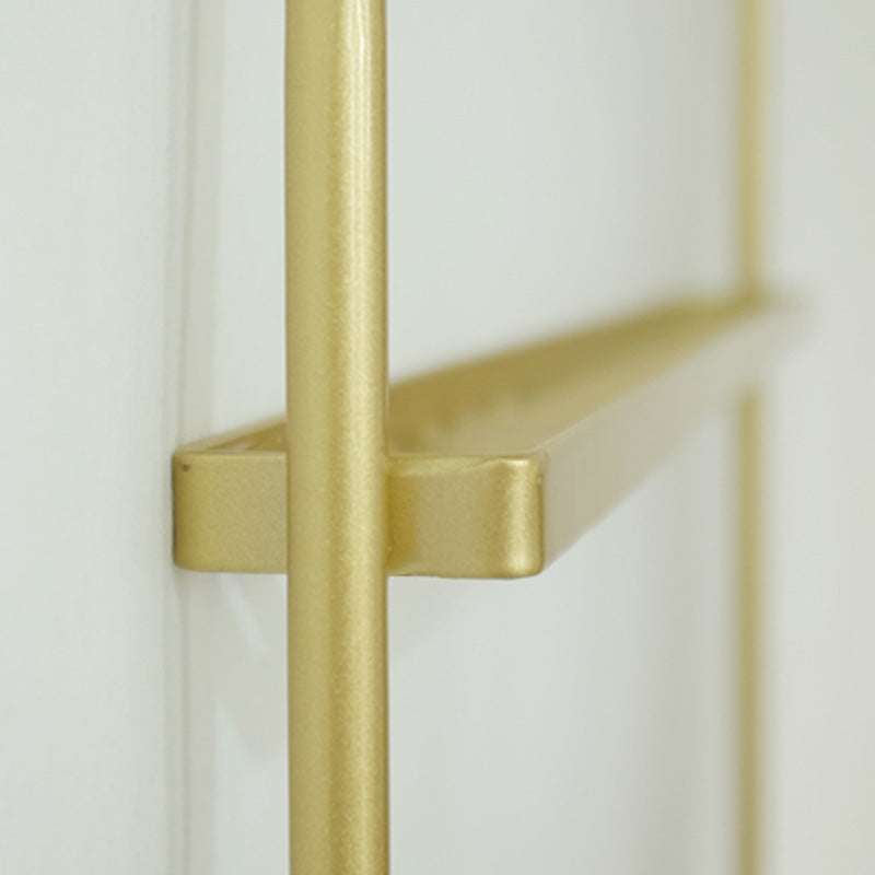 Metal Floating Bookcase Gold Color Wall Mounted Shelf for Home Office