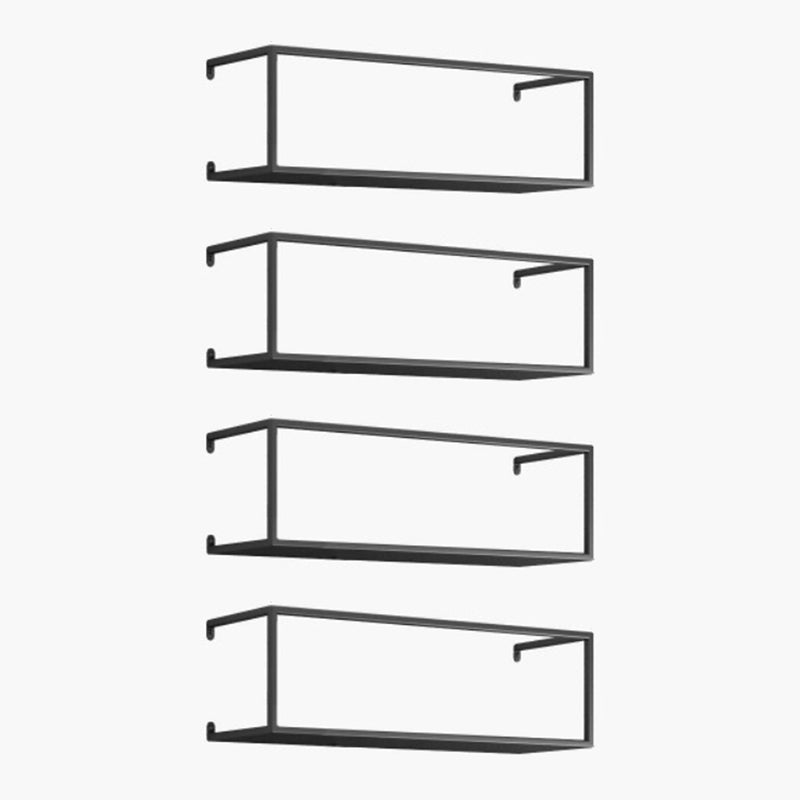 Metal Floating Bookcase Modern Style Wall Mounted Bookshelf for Home Office