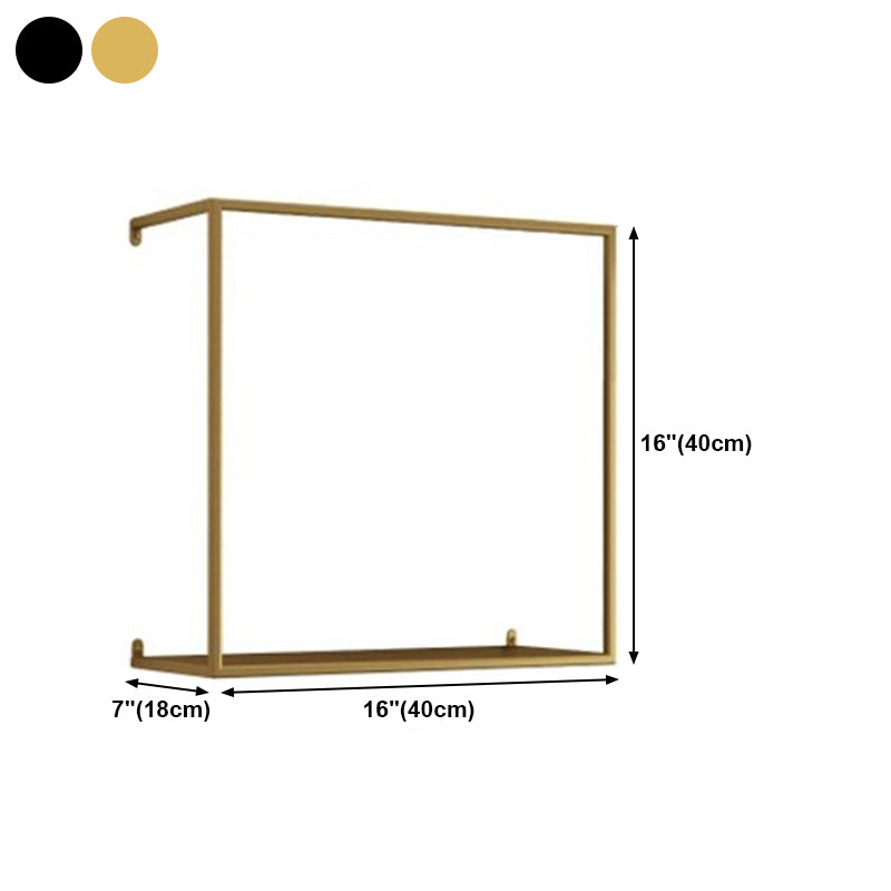 Metal Floating Bookcase Modern Style Wall Mounted Bookshelf for Home Office