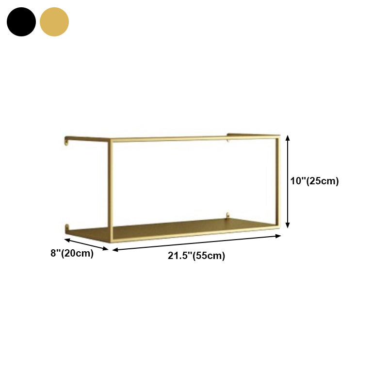 Metal Floating Bookcase Modern Style Wall Mounted Bookshelf for Home Office
