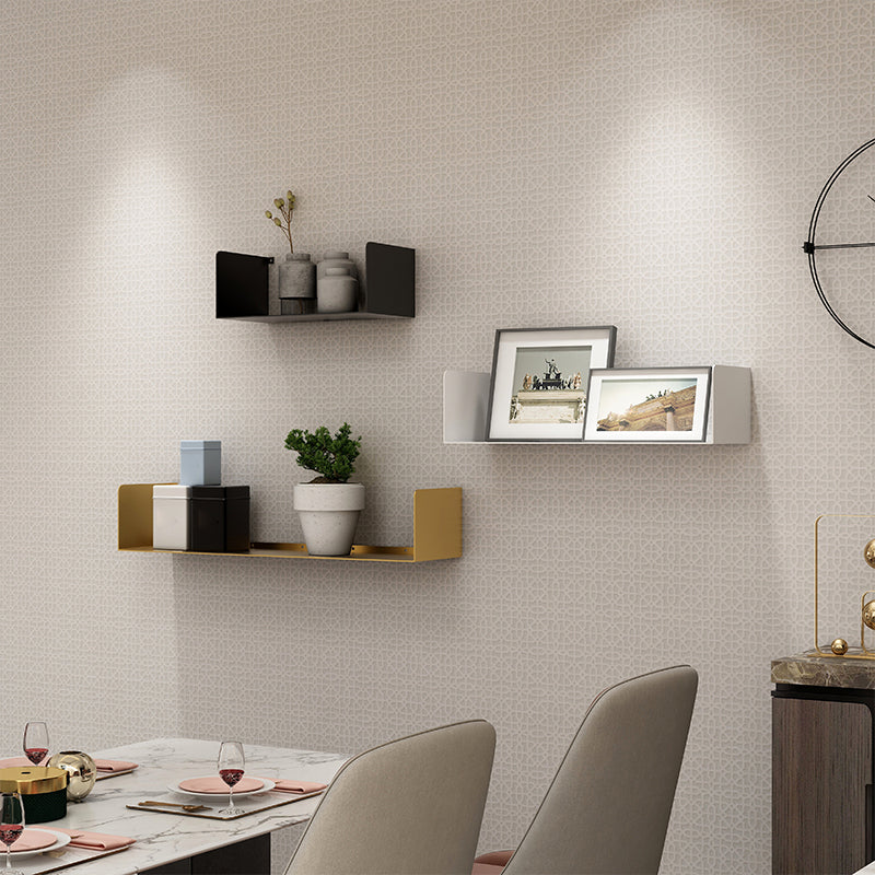 Metal Floating Bookcase Modern Style Closed Back Bookshelf for Home Office