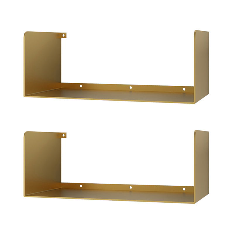 Metal Floating Bookcase Modern Style Closed Back Bookshelf for Home Office