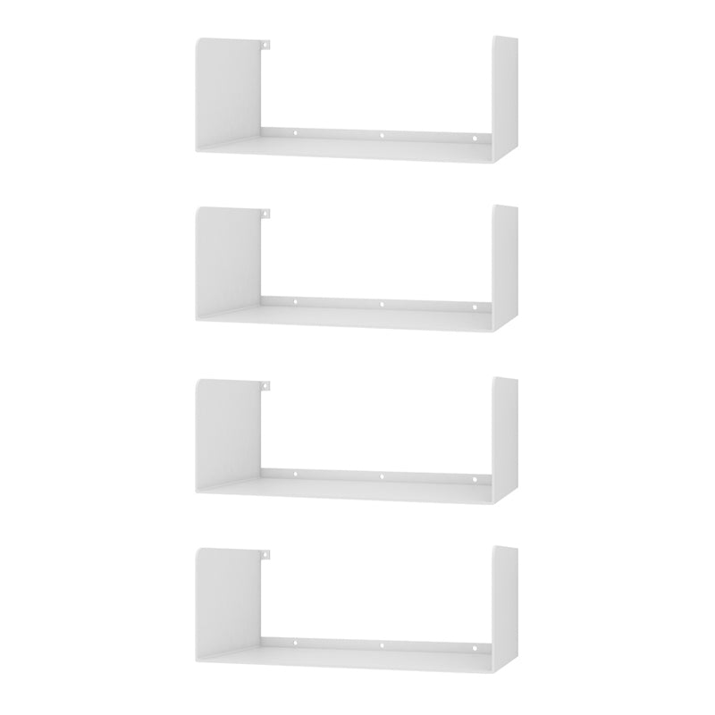 Metal Floating Bookcase Modern Style Closed Back Bookshelf for Home Office