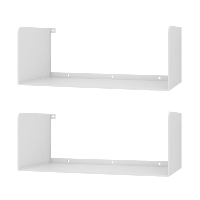 Metal Floating Bookcase Modern Style Closed Back Bookshelf for Home Office