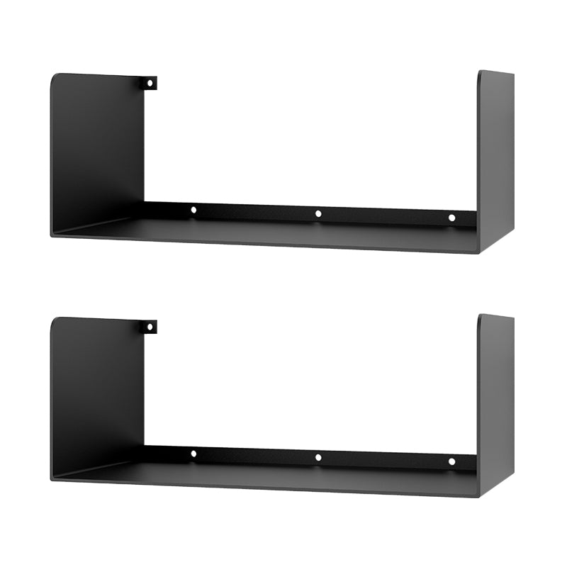 Metal Floating Bookcase Modern Style Closed Back Bookshelf for Home Office