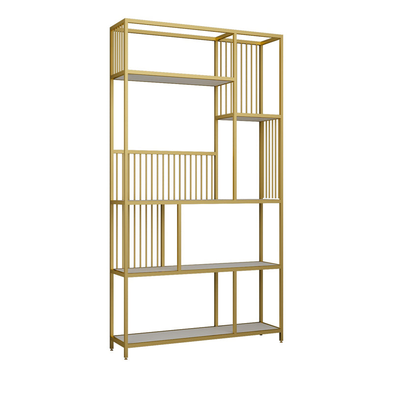 Gold and Black Etagere Bookshelf Scandinavian Iron Bookshelf for Home Office