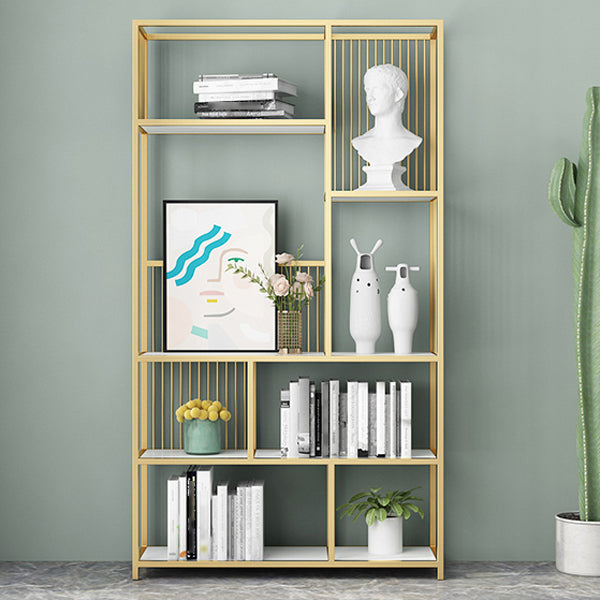 Gold and Black Etagere Bookshelf Scandinavian Iron Bookshelf for Home Office