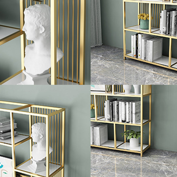 Gold and Black Etagere Bookshelf Scandinavian Iron Bookshelf for Home Office