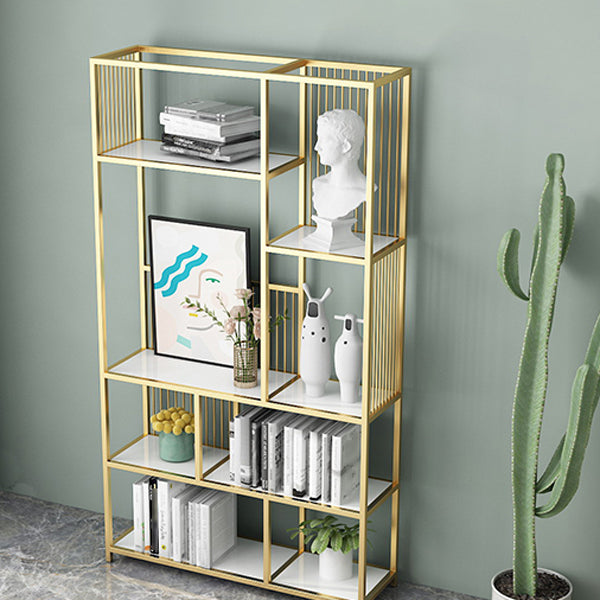 Gold and Black Etagere Bookshelf Scandinavian Iron Bookshelf for Home Office