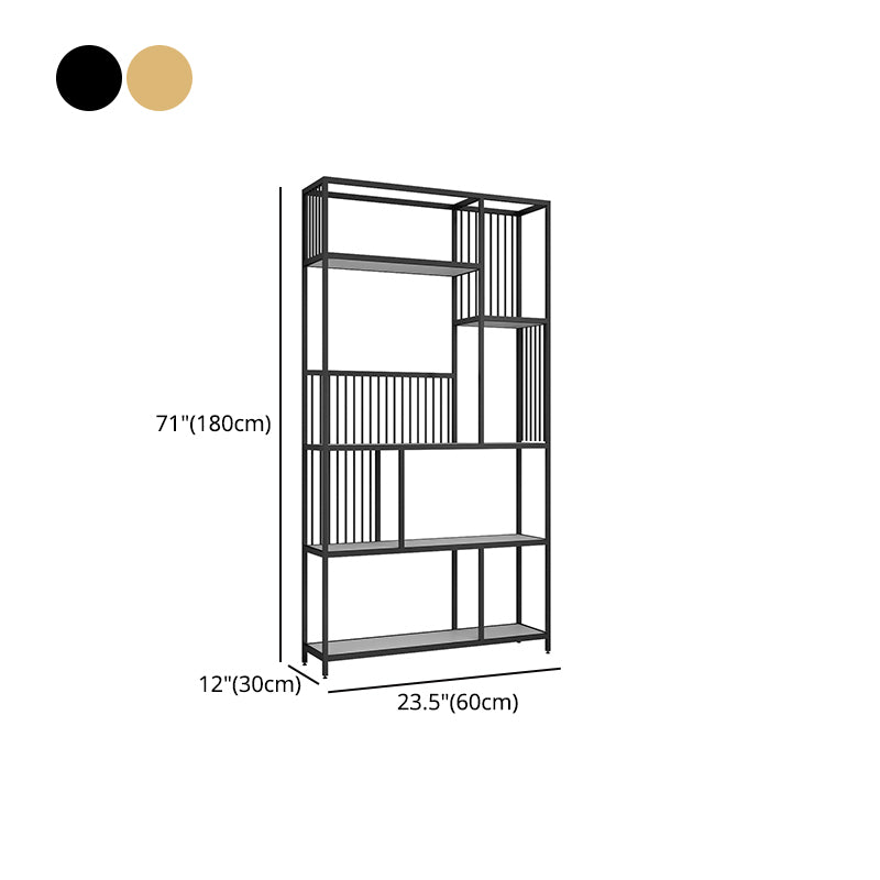Gold and Black Etagere Bookshelf Scandinavian Iron Bookshelf for Home Office