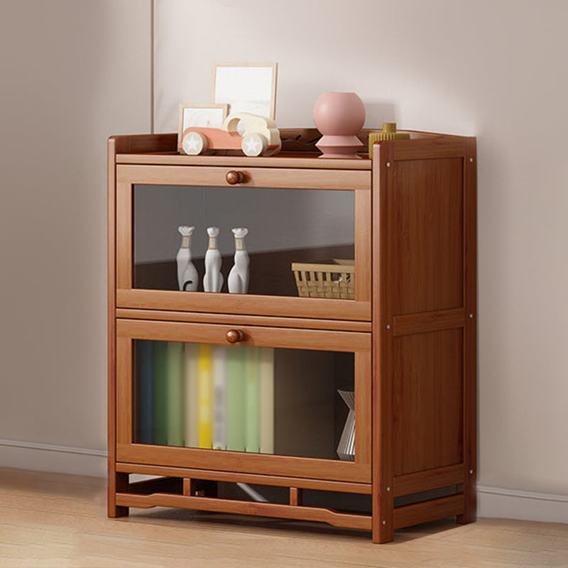 Engineered Wood Barrister Bookcase Contemporary Closed Back Bookshelf with Doors