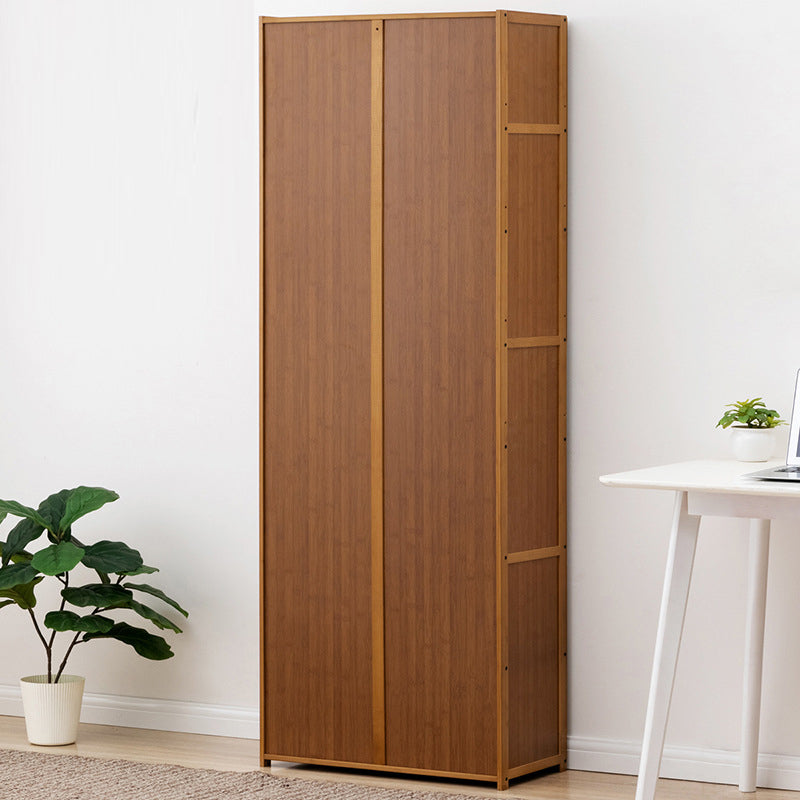 Vertical Standard Bookcase Contemporary Bamboo Closed Back Bookcase for Home Office