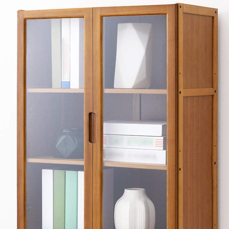 Vertical Standard Bookcase Contemporary Bamboo Closed Back Bookcase for Home Office