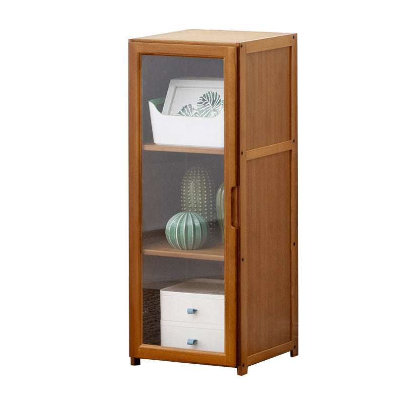 Vertical Standard Bookcase Contemporary Bamboo Closed Back Bookcase for Home Office