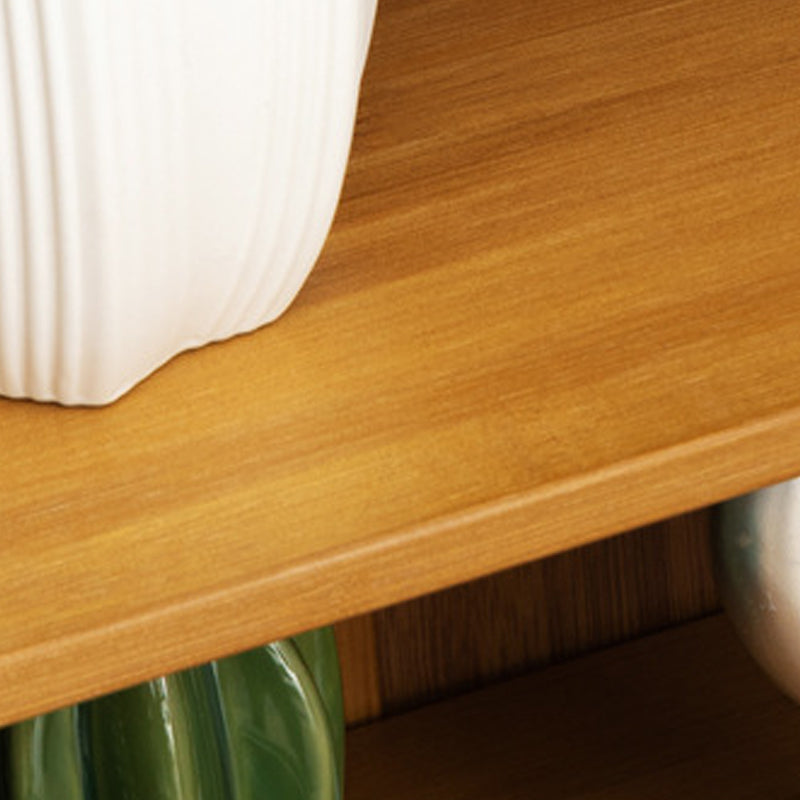 Vertical Standard Bookcase Contemporary Bamboo Closed Back Bookcase for Home Office