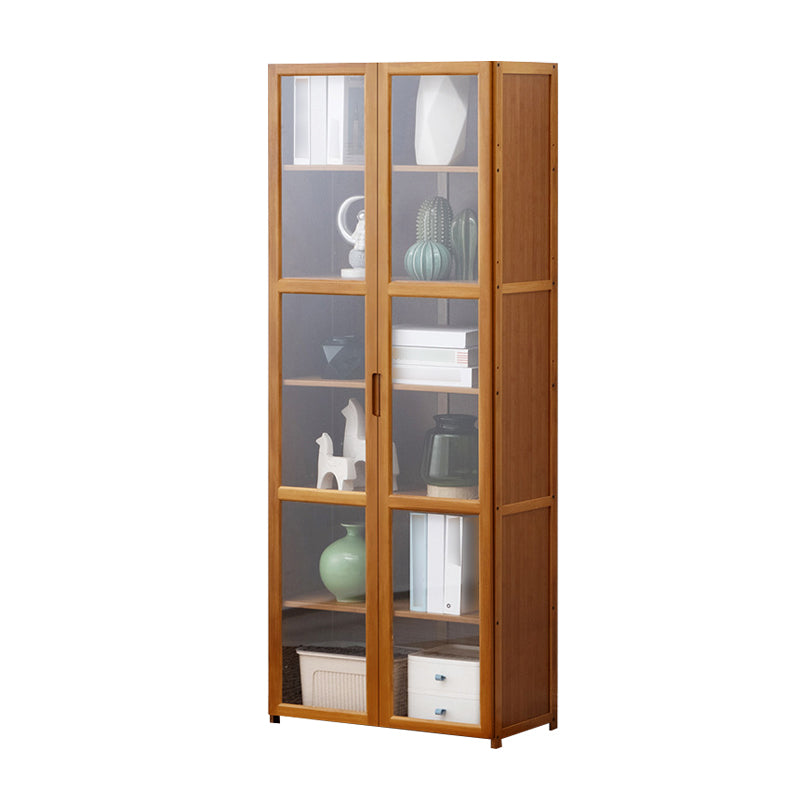 Vertical Standard Bookcase Contemporary Bamboo Closed Back Bookcase for Home Office