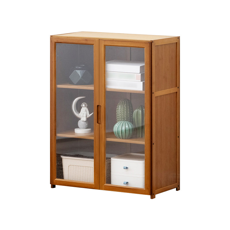 Vertical Standard Bookcase Contemporary Bamboo Closed Back Bookcase for Home Office