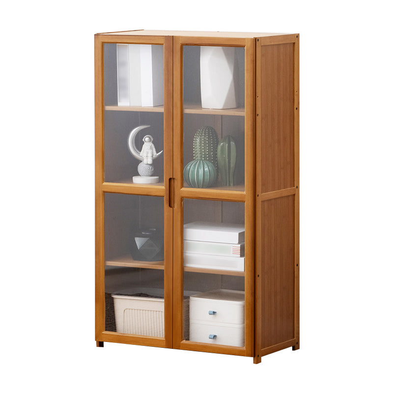 Vertical Standard Bookcase Contemporary Bamboo Closed Back Bookcase for Home Office