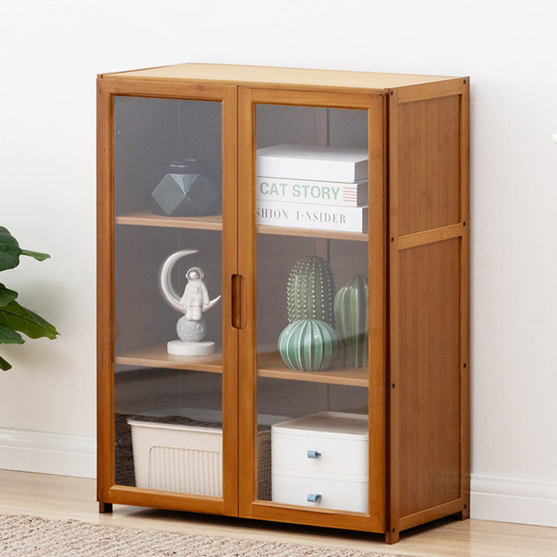 Vertical Standard Bookcase Contemporary Bamboo Closed Back Bookcase for Home Office